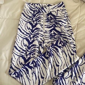 Shein zebra purple flare pants